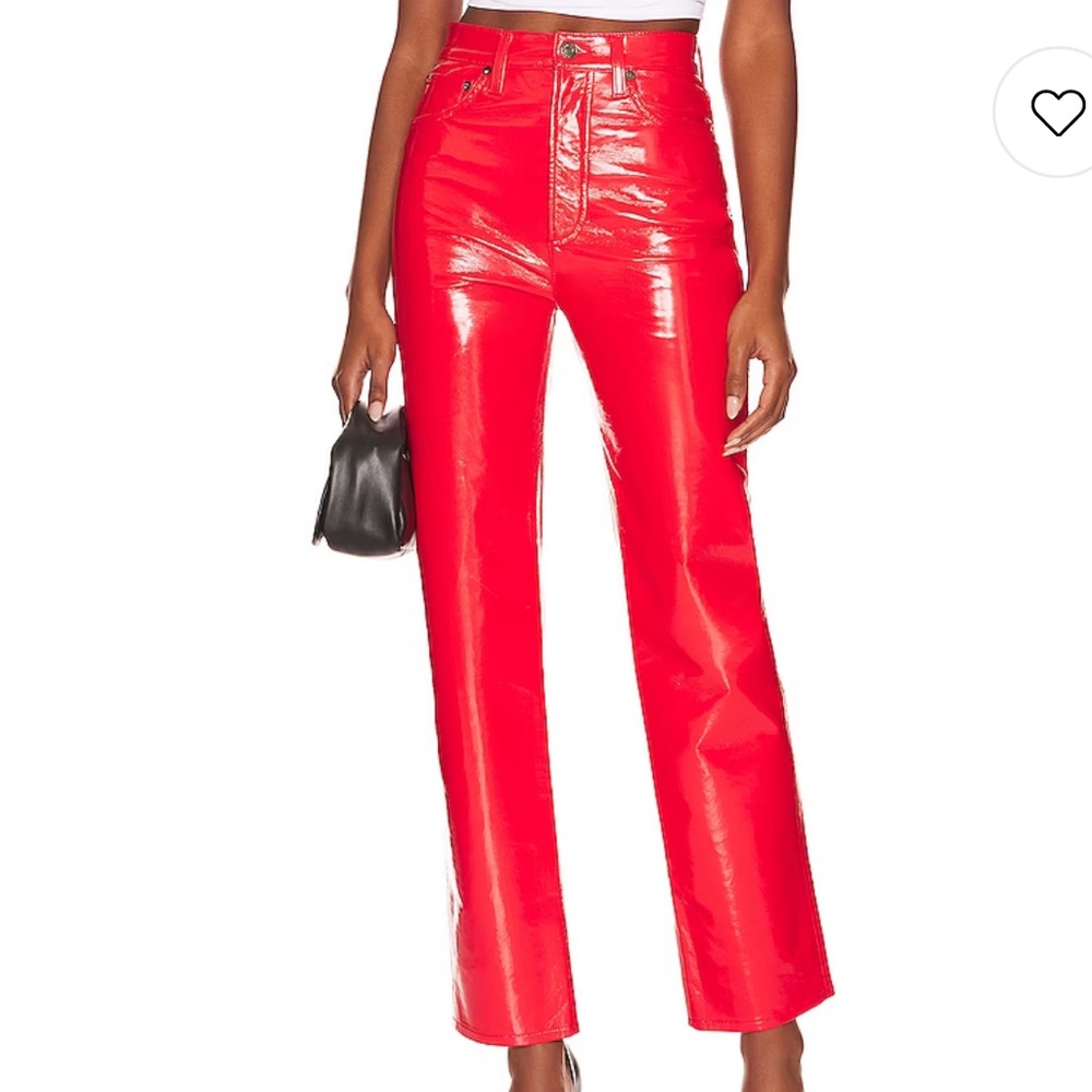 Agolde-recycled leather 90’s pinch waist-leather jeans- NEW- NWT- women- size 29